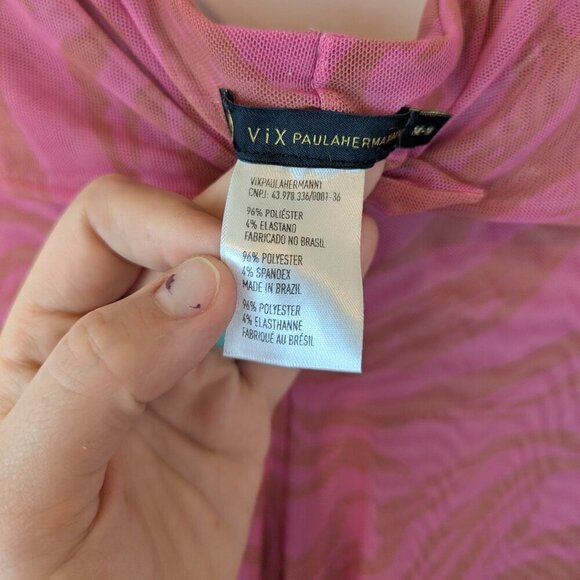 Vix Paula Hermanny Zebra Pareo Mesh Pants, Sz M - Picture 5 of 6